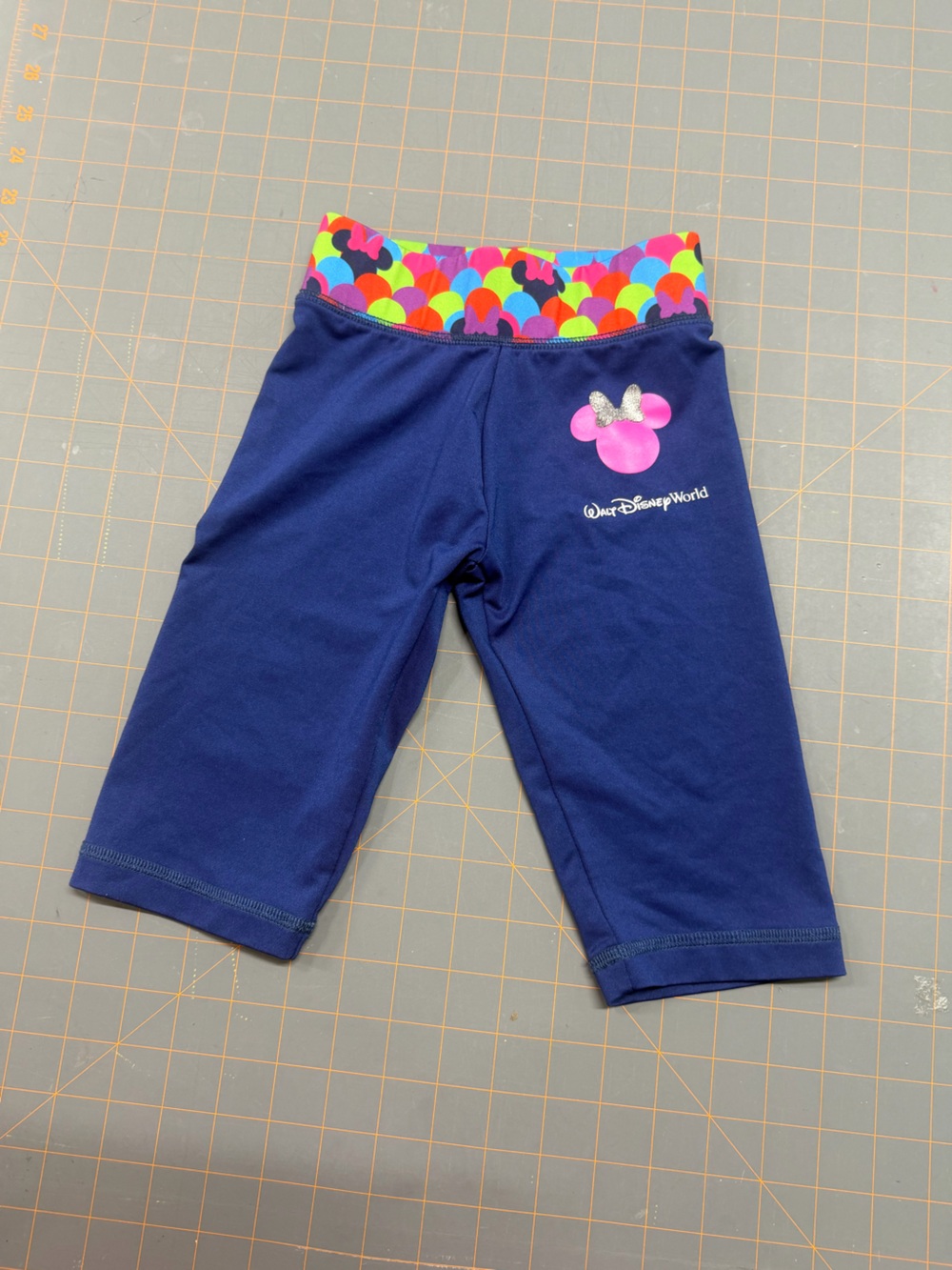 Disney Navy Girls' Leggings with Colorful Heart Waistband xs (4/5)